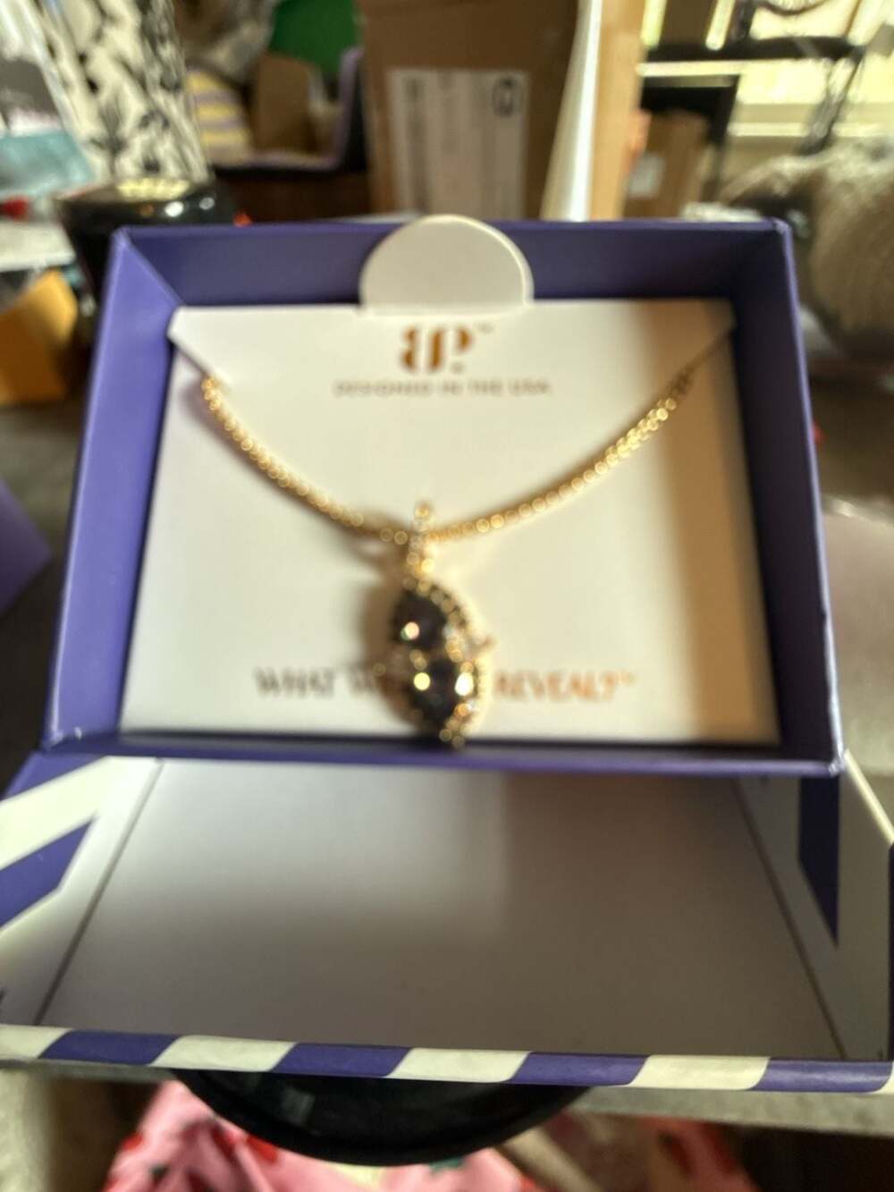 Bomb Party NK85986 Dramatic Effect Lab-Created Alexandrite Gold Plated Necklace